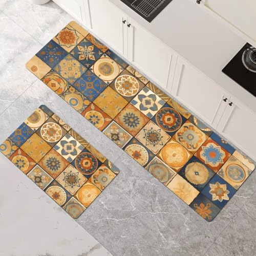 Küchenteppich 2 Stück, Absorbierende Küchenmatte Traditional Küchenläufer Rutschfest Waschbar Teppich Küche Läufer Flur Bodenmatte, Carpet Rug für Küchen, Badezimmer Home Decor 70x100cm+70x210cm 1-781 Küchenteppich 2 Stück, Absorbierende Küchenmatte Traditional Küchenläufer Rutschfest Waschbar Teppich Küche Läufer Flur Bodenmatte, Carpet Rug für Küchen, Badezimmer Home Decor 70x100cm+70x210cm 1-781 von Generisch