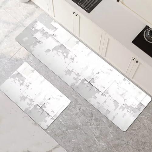 Küchenteppich 2 Stück, Absorbierende Küchenmatte White Küchenläufer Rutschfest Waschbar Teppich Küche Läufer Flur Bodenmatte, Lang Carpet Rug für Küchen, Badezimmer Home Decor 70x100cm+70x210cm 1-815 Küchenteppich 2 Stück, Absorbierende Küchenmatte White Küchenläufer Rutschfest Waschbar Teppich Küche Läufer Flur Bodenmatte, Lang Carpet Rug für Küchen, Badezimmer Home Decor 70x100cm+70x210cm 1-815 von Generisch