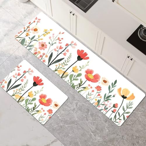 Küchenteppich 2 Stück, Absorbierende Küchenmatte White Küchenläufer Rutschfest Waschbar Teppich Küche Läufer Flur Bodenmatte, Lang Carpet Rug für Küchen, Badezimmer Home Decor 70x100cm+70x210cm 1-893 Küchenteppich 2 Stück, Absorbierende Küchenmatte White Küchenläufer Rutschfest Waschbar Teppich Küche Läufer Flur Bodenmatte, Lang Carpet Rug für Küchen, Badezimmer Home Decor 70x100cm+70x210cm 1-893 von Generisch