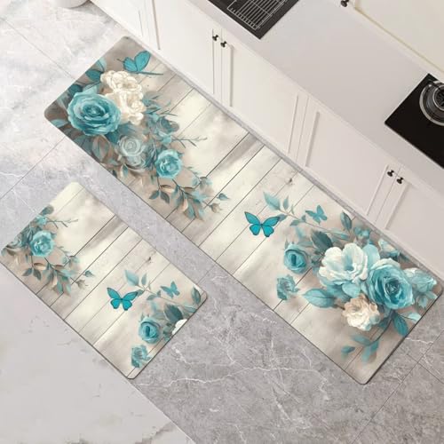 Küchenteppich 2 Stück, Absorbierende Küchenmatte Wood Küchenläufer Rutschfest Waschbar Teppich Küche Läufer Flur Bodenmatte, Lang Carpet Rug für Küchen, Badezimmer Home Decor 100x160cm+100x300cm 1-585 Küchenteppich 2 Stück, Absorbierende Küchenmatte Wood Küchenläufer Rutschfest Waschbar Teppich Küche Läufer Flur Bodenmatte, Lang Carpet Rug für Küchen, Badezimmer Home Decor 100x160cm+100x300cm 1-585 von Generisch