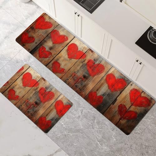 Küchenteppich 2 Stück, Absorbierende Küchenmatte Wooden Küchenläufer Rutschfest Waschbar Teppich Küche Läufer Flur Bodenmatte, Lang Carpet Rug für Küchen, Badezimmer Home Decor 70x100cm+70x210cm 1-857 Küchenteppich 2 Stück, Absorbierende Küchenmatte Wooden Küchenläufer Rutschfest Waschbar Teppich Küche Läufer Flur Bodenmatte, Lang Carpet Rug für Küchen, Badezimmer Home Decor 70x100cm+70x210cm 1-857 von Generisch