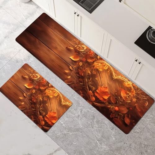 Küchenteppich 2 Stück, Absorbierende Küchenmatte Wooden Küchenläufer Rutschfest Waschbar Teppich Küche Läufer Flur Bodenmatte, Lang Carpet Rug für Küchen, Badezimmer Home Decor 70x100cm+70x210cm 1-897 Küchenteppich 2 Stück, Absorbierende Küchenmatte Wooden Küchenläufer Rutschfest Waschbar Teppich Küche Läufer Flur Bodenmatte, Lang Carpet Rug für Küchen, Badezimmer Home Decor 70x100cm+70x210cm 1-897 von Generisch