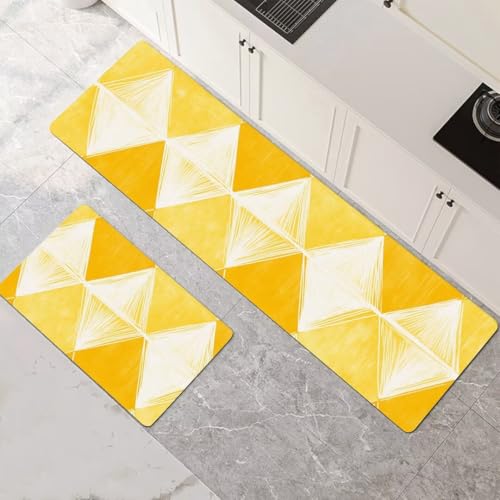 Küchenteppich 2 Stück, Absorbierende Küchenmatte Yellow Küchenläufer Rutschfest Waschbar Teppich Küche Läufer Flur Bodenmatte, Lang Carpet Rug für Küchen, Badezimmer Home Decor 70x100cm+70x210cm 1-811 Küchenteppich 2 Stück, Absorbierende Küchenmatte Yellow Küchenläufer Rutschfest Waschbar Teppich Küche Läufer Flur Bodenmatte, Lang Carpet Rug für Küchen, Badezimmer Home Decor 70x100cm+70x210cm 1-811 von Generisch
