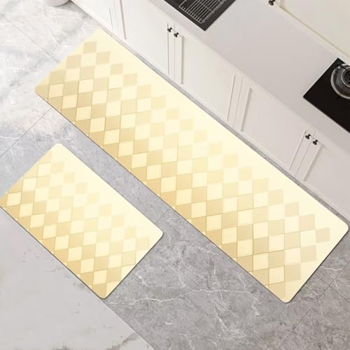 Küchenteppich 2 Stück, Absorbierende Küchenmatte Yellow Küchenläufer Rutschfest Waschbar Teppich Küche Läufer Flur Bodenmatte, Lang Carpet Rug für Küchen, Badezimmer Home Decor 70x100cm+70x210cm 1-799 Küchenteppich 2 Stück, Absorbierende Küchenmatte Yellow Küchenläufer Rutschfest Waschbar Teppich Küche Läufer Flur Bodenmatte, Lang Carpet Rug für Küchen, Badezimmer Home Decor 70x100cm+70x210cm 1-799 von Generisch