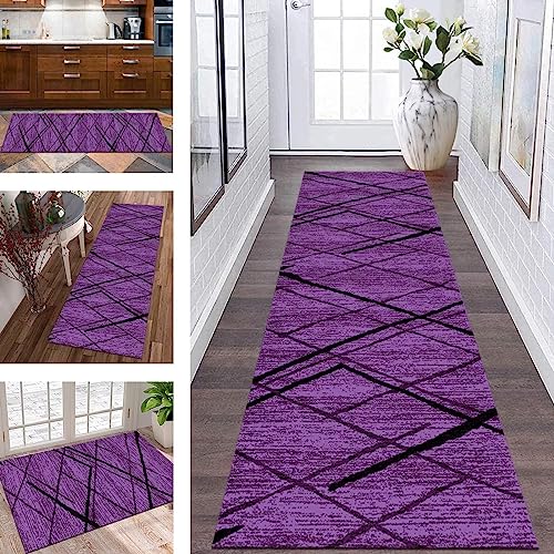 Küchenteppich Läufer Teppich Flur rutschfeste Teppichmatten Küchenläufer 60 x 120 cm Lila Schwarz Korridor Teppichläufer Waschbar Meterware Teppich Küchenmatten Wohnzimmer Schlafzimmer Esszi Küchenteppich Läufer Teppich Flur rutschfeste Teppichmatten Küchenläufer 60 x 120 cm Lila Schwarz Korridor Teppichläufer Waschbar Meterware Teppich Küchenmatten Wohnzimmer Schlafzimmer Esszi von Generisch
