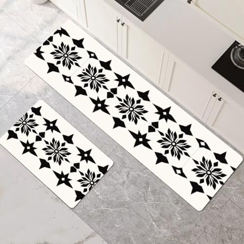 Küchenteppich Waschbar Rutschfest Teppiche Läufer Küche Küchenläufer 2 Stück Wasser Absorbierende Küchenmatten Set, Teppichläufer für Flur, Esszimmer, Eingang, Türmatte Plants 60x90cm+60x180cm 1-520 Küchenteppich Waschbar Rutschfest Teppiche Läufer Küche Küchenläufer 2 Stück Wasser Absorbierende Küchenmatten Set, Teppichläufer für Flur, Esszimmer, Eingang, Türmatte Plants 60x90cm+60x180cm 1-520 von Generisch