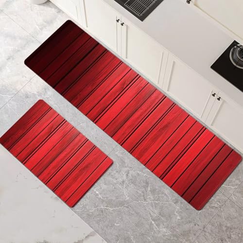 Küchenteppich Waschbar Rutschfest Teppiche Läufer Küche Küchenläufer 2 Stück Wasser Absorbierende Küchenmatten Set, Teppichläufer für Flur, Esszimmer, Eingang, Türmatte Red 100x160cm+100x300cm 1-870 Küchenteppich Waschbar Rutschfest Teppiche Läufer Küche Küchenläufer 2 Stück Wasser Absorbierende Küchenmatten Set, Teppichläufer für Flur, Esszimmer, Eingang, Türmatte Red 100x160cm+100x300cm 1-870 von Generisch