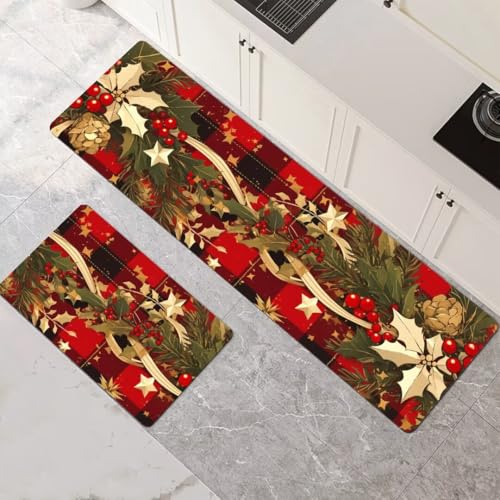 Küchenteppich Waschbar Rutschfest Teppiche Läufer Küche Küchenläufer 2 Stück Wasser Absorbierende Küchenmatten Set, Teppichläufer für Flur, Esszimmer, Eingang, Türmatte Red 120x180cm+120x360cm 1-910 Küchenteppich Waschbar Rutschfest Teppiche Läufer Küche Küchenläufer 2 Stück Wasser Absorbierende Küchenmatten Set, Teppichläufer für Flur, Esszimmer, Eingang, Türmatte Red 120x180cm+120x360cm 1-910 von Generisch