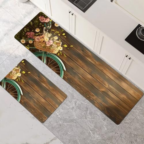 Küchenteppich Waschbar Rutschfest Teppiche Läufer Küche Küchenläufer 2 Stück Wasser Absorbierende Küchenmatten Set, Teppichläufer für Flur, Esszimmer, Eingang, Türmatte Wood 120x180cm+120x360cm 1-788 Küchenteppich Waschbar Rutschfest Teppiche Läufer Küche Küchenläufer 2 Stück Wasser Absorbierende Küchenmatten Set, Teppichläufer für Flur, Esszimmer, Eingang, Türmatte Wood 120x180cm+120x360cm 1-788 von Generisch