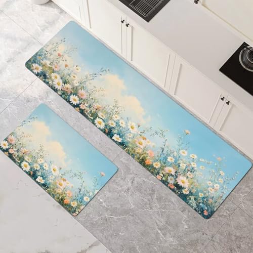 Küchenteppich Waschbar Rutschfest Teppiche Läufer Küche Küchenläufer 2 Stück Wasser Absorbierende Küchenmatten Set Teppichläufer für Flur Esszimmer Eingang Türmatte Spring 120x180cm+120x360cm 1-860 Küchenteppich Waschbar Rutschfest Teppiche Läufer Küche Küchenläufer 2 Stück Wasser Absorbierende Küchenmatten Set Teppichläufer für Flur Esszimmer Eingang Türmatte Spring 120x180cm+120x360cm 1-860 von Generisch