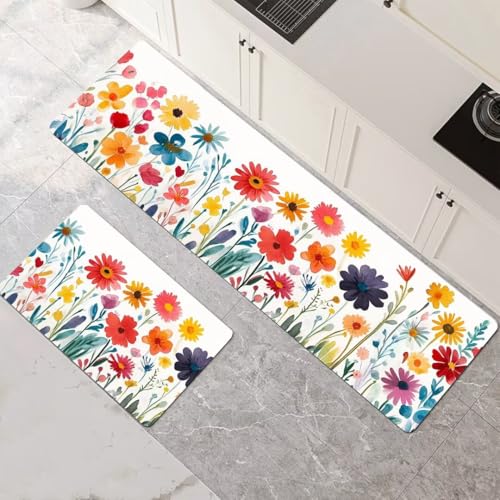 Küchenteppich Waschbar Rutschfest Teppiche Läufer Küche Küchenläufer 2 Stück Wasser Absorbierende Küchenmatten Set Teppichläufer für Flur Esszimmer Eingang Türmatte Spring 120x180cm+120x360cm 1-902 Küchenteppich Waschbar Rutschfest Teppiche Läufer Küche Küchenläufer 2 Stück Wasser Absorbierende Küchenmatten Set Teppichläufer für Flur Esszimmer Eingang Türmatte Spring 120x180cm+120x360cm 1-902 von Generisch