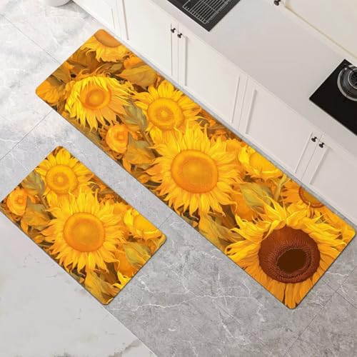 Küchenteppich Waschbar Rutschfest Teppiche Läufer Küche Küchenläufer 2 Stück Wasser Absorbierende Küchenmatten Set Teppichläufer für Flur Esszimmer Eingang Türmatte Sunflower 100x160cm+100x300cm 1-822 Küchenteppich Waschbar Rutschfest Teppiche Läufer Küche Küchenläufer 2 Stück Wasser Absorbierende Küchenmatten Set Teppichläufer für Flur Esszimmer Eingang Türmatte Sunflower 100x160cm+100x300cm 1-822 von Generisch