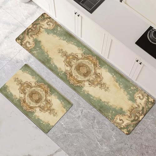 Küchenteppich Waschbar Rutschfest Teppiche Läufer Küche Küchenläufer 2 Stück Wasser Absorbierende Küchenmatten Set Teppichläufer für Flur Esszimmer Eingang Türmatte Vintage 120x180cm+120x360cm 1-780 Küchenteppich Waschbar Rutschfest Teppiche Läufer Küche Küchenläufer 2 Stück Wasser Absorbierende Küchenmatten Set Teppichläufer für Flur Esszimmer Eingang Türmatte Vintage 120x180cm+120x360cm 1-780 von Generisch