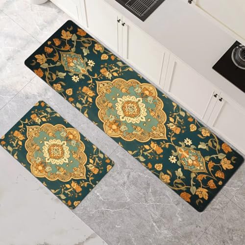 Küchenteppich Waschbar Rutschfest Teppiche Läufer Küche Küchenläufer 2 Stück Wasser Absorbierende Küchenmatten Set Teppichläufer für Flur Esszimmer Eingang Türmatte Vintage 120x180cm+120x360cm 1-834 Küchenteppich Waschbar Rutschfest Teppiche Läufer Küche Küchenläufer 2 Stück Wasser Absorbierende Küchenmatten Set Teppichläufer für Flur Esszimmer Eingang Türmatte Vintage 120x180cm+120x360cm 1-834 von Generisch