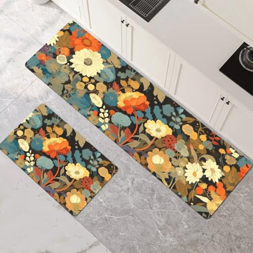 Küchenteppich Waschbar Rutschfest Teppiche Läufer Küche Küchenläufer 2 Stück Wasser Absorbierende Küchenmatten Set Teppichläufer für Flur Esszimmer Eingang Türmatte Vintage 100x160cm+100x300cm 1-908 Küchenteppich Waschbar Rutschfest Teppiche Läufer Küche Küchenläufer 2 Stück Wasser Absorbierende Küchenmatten Set Teppichläufer für Flur Esszimmer Eingang Türmatte Vintage 100x160cm+100x300cm 1-908 von Generisch