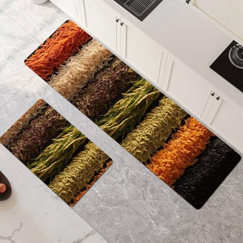 Küchenteppiche 2 Stück Rutschfestes Küchenmatten Vegetable Teppich Küche Läufer Waschbare Set Saugfähige Bodenmatte, Flur Esszimmer Badezimmer Schlafzimmer Eingang Türmatte 120x180cm+120x360cm 6-240 Küchenteppiche 2 Stück Rutschfestes Küchenmatten Vegetable Teppich Küche Läufer Waschbare Set Saugfähige Bodenmatte, Flur Esszimmer Badezimmer Schlafzimmer Eingang Türmatte 120x180cm+120x360cm 6-240 von Generisch