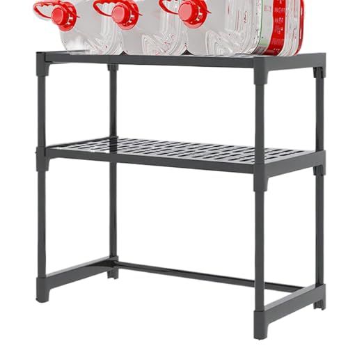 Küchenthekenregal, Mikrowellen-Regal, 52 x 26 cm, multifunktionale Geräteaufbewahrung, authentischer Metallrahmen, platzsparendes Design für Utensilien, Töpfe, Pfannen, Gewürze von Generisch