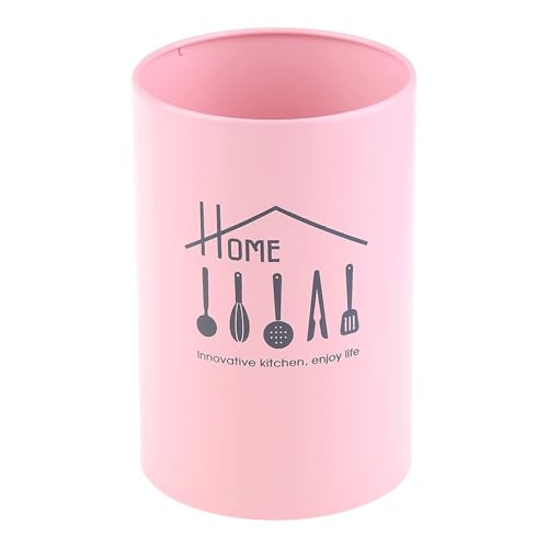Küchenutensilienhalter Besteckkorb 1 Pcs Besteckhalter Edelstahl Schwarze Abtropfgestell Besteckständer für Arbeitsplatte Küche Besteck Sieb Bestecktrockner (Pink, One Size) von Generisch