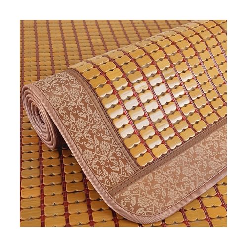 Kühlende Bambus-Schlafmatte, karbonisierte Mahjong-Matte für Zuhause, doppelt geripptes Design, schnell trocknendes Textil für Wohnzimmer und Schlafzimmer, Khaki (70 x 120 cm) von Generisch