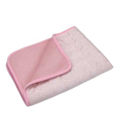 Kühlmatte für Hunde, faltbar, extra groß, waschbar, für Haustiere, Katzen, drinnen oder draußen, Kühlmatte, Haustier-Kühldecke, ungiftig, eiskühlend (Rosa, M) von Generisch