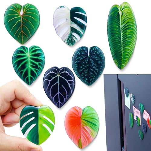 Kühlschrankmagnet mit Blättern, tropisches Blatt-Design für Küchendekoration, von der Natur inspirierter Heimakzent (grün) von Generisch