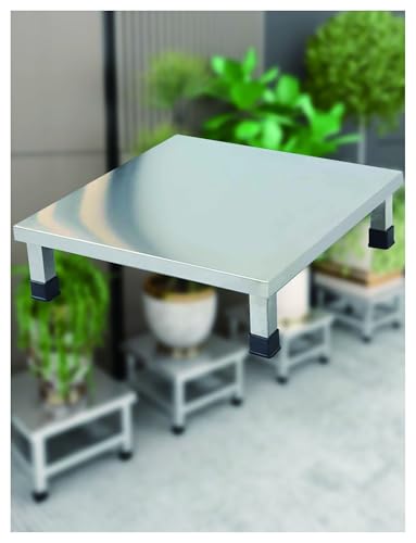 Kühlschrankständer aus Edelstahl, Wäschesockel, Waschmaschinen-Tablettmatte, erhöhter Regalboden for verschiedene Möbel und Haushaltsgeräte, keine Montage erforderlich(H40cm/15.7in,40X40CM/15.7X15.7IN von Generisch