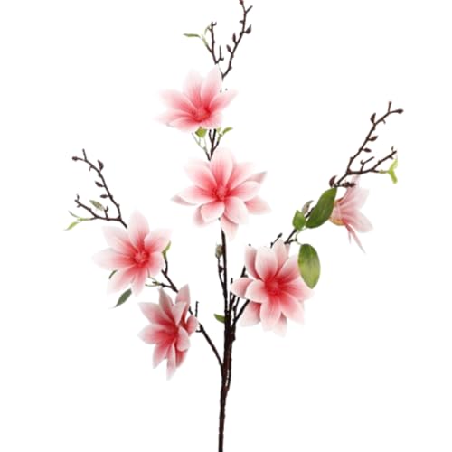 Künstliche Magnolien-Blumen, 87 cm, künstliche Orchidee für hohe Vase, Zuhause, Büro, Hochzeit, Party, Tisch (Rosa) von Generisch