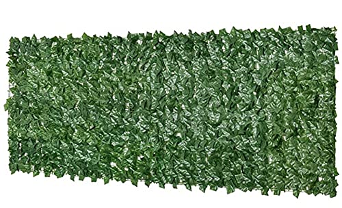 Künstlicher Efeu Sichtschutzzaun Rolle 2 m x 10 m – Spalier für den Außenbereich, Gartenhecke, Wandabdeckung, dekoratives Grün für den Hinterhof, UV-beständig, Efeublatt-Sichtschutzlösung von Generisch