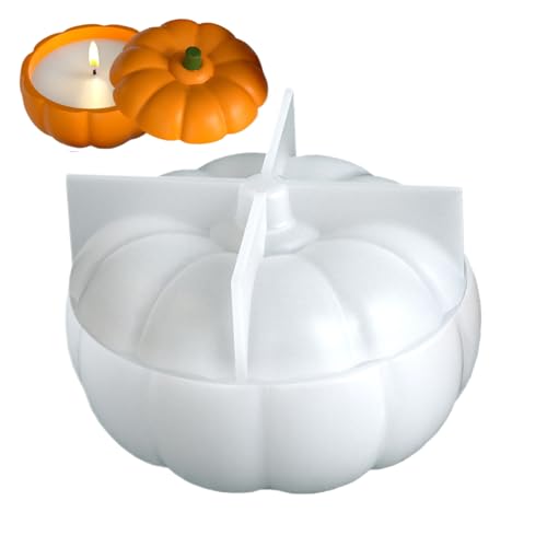 Kürbis Silikonform | Halloween Resin Form Für Bonbonschachteln | Wiederverwendbare Deko für Gips Fondant Handwerk Gussteile Küche Feiertags Party Thanksgiving Neujahr von Generisch