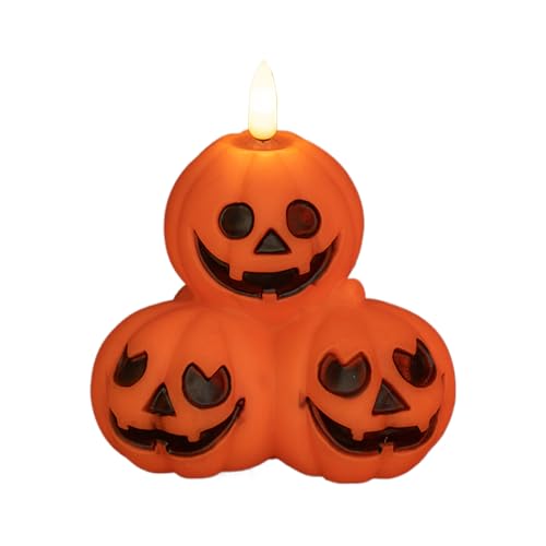 Kürbislampe - Halloween Kürbis LED Nachtlicht,flammenlose batteriebetriebene Ambiente Beleuchtung | Wohnzimmer Schule Garten Outdoor Kürbislampe - Halloween Kürbis LED Nachtlicht,flammenlose batteriebetriebene Ambiente Beleuchtung | Wohnzimmer Schule Garten Outdoor von Generisch