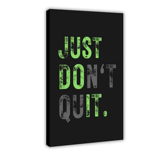 Kunstdruck auf Leinwand, Motiv "Just Don't Quit", motivierende Zitate, Leinwandposter, Wandkunst, Dekordruck, Bild Gemälde für Wohnzimmer, Schlafzimmer, Dekoration, Rahmen: 40 x 60 cm Kunstdruck auf Leinwand, Motiv "Just Don't Quit", motivierende Zitate, Leinwandposter, Wandkunst, Dekordruck, Bild Gemälde für Wohnzimmer, Schlafzimmer, Dekoration, Rahmen: 40 x 60 cm von Generisch