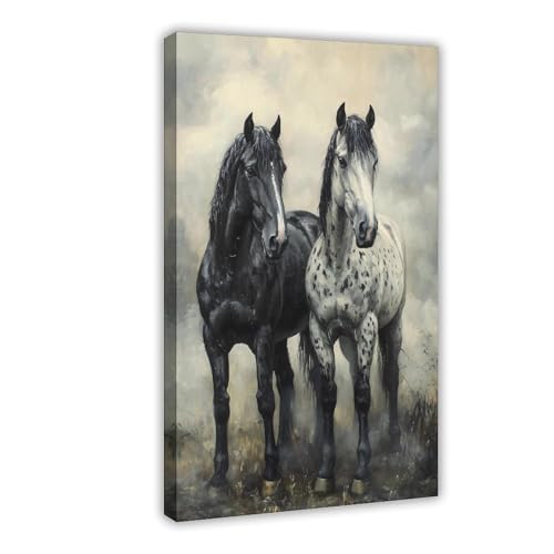 Kunstdrucke mit Gothic-Pferd – Dark Academia Equestrian Wanddekoration, 1 Kunstdrucke mit Gothic-Pferd – Dark Academia Equestrian Wanddekoration, 1 von Generisch