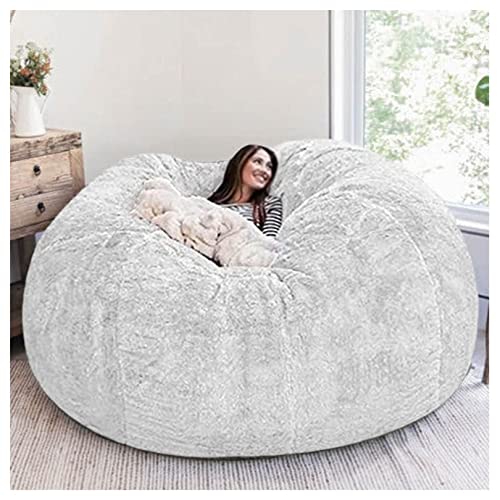 Kunstfell-Sitzsack-Bezug – weicher, flauschiger Ersatz für Wohnzimmer, faules Schlafsofa Kunstfell-Sitzsack-Bezug – weicher, flauschiger Ersatz für Wohnzimmer, faules Schlafsofa von Generisch