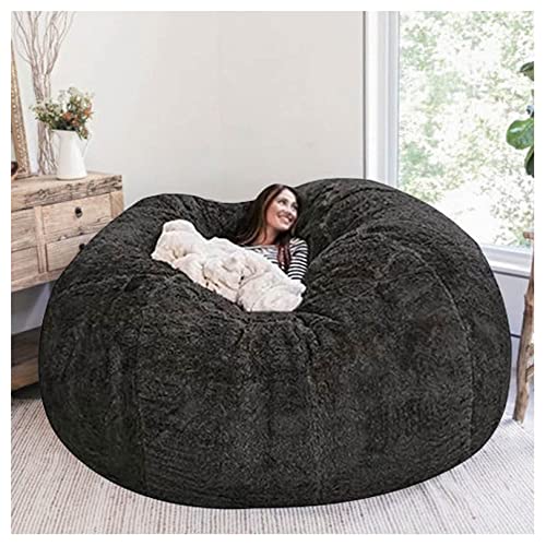 Kunstfell-Sitzsack-Bezug – weicher, flauschiger Ersatz für Wohnzimmer, faules Schlafsofa Kunstfell-Sitzsack-Bezug – weicher, flauschiger Ersatz für Wohnzimmer, faules Schlafsofa von Generisch