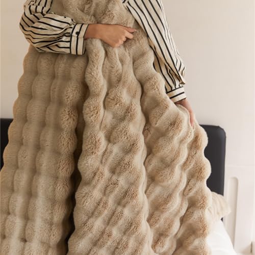 Kunstfell-Überwurfdecke, ultraweich und warm, wendbare Plüschdecke für gemütlichen Komfort auf Sofa, Bett oder Reisen Kunstfell-Überwurfdecke, ultraweich und warm, wendbare Plüschdecke für gemütlichen Komfort auf Sofa, Bett oder Reisen von Generisch