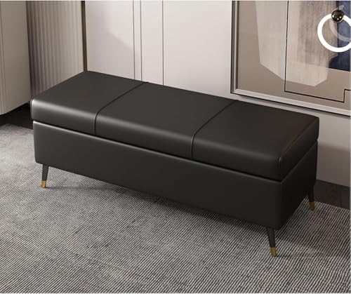 Kunstleder-Ottomane mit Kissen, Eingangsbereich und Schlafzimmerbank für Wohnzimmer und Bett-Organisation Kunstleder-Ottomane mit Kissen, Eingangsbereich und Schlafzimmerbank für Wohnzimmer und Bett-Organisation von Generisch