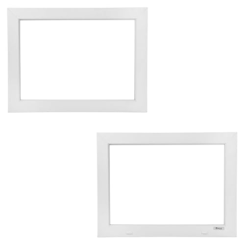 Kunststoff Garagen Keller Hallen Gartenhaus PVC FIX Festverglasung Fenster Fest SALAMANDER 3-Fach Verglasung Innen und Außen Weiss 145x40cm 1450x400mm Hersteller von Generisch