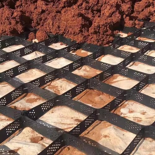 Kunststoff-Kies-Stabilisatorgitter für Auffahrt, Gehweg, Terrasse und Teich, langlebiges Bodenpflastersystem (3 x 5 m) zur Stabilisierung und Entwässerung von Rasen von Generisch