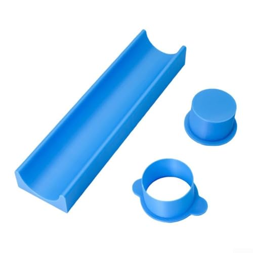 Kunststoff-Kuchenausstecher und -formen-Set, 5,1 cm, rund, mit 22,9 cm Tablett zum Backen von Keksen, Brownies (blau) von Generisch