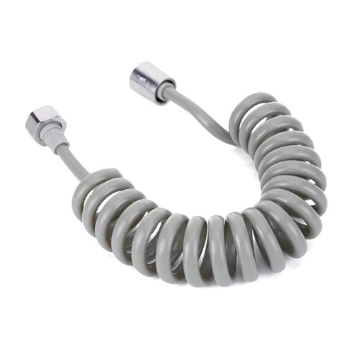 Kunststoff-Wasser-WC-Bidet-Sprüher Flexibler Frühlings-Duschkopfschlauch-Rohr-Telefonleitung Weiche Badezimmer-Accessoires(3m grey) von Generisch
