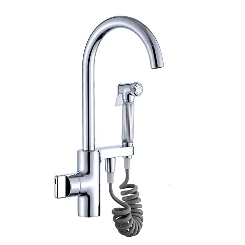Kupfer Küchenarmatur 360° Drehbar Einhandmischer Warm- & Kaltwasser Küchenspüle Wasserhahn mit Handbrause Kompakter Sprinkler für kleine Spülen Kupfer Küchenarmatur 360° Drehbar Einhandmischer Warm- & Kaltwasser Küchenspüle Wasserhahn mit Handbrause Kompakter Sprinkler für kleine Spülen von Generisch