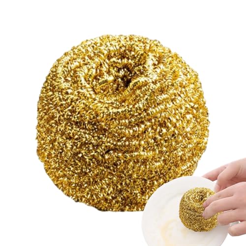 Kupfer -Scheuerkugel - Heavy Duty Copper Dish Scrubber, sanftes Nicht -Scratch -Reinigungskissen | Haushaltsküchenreinigungswerkzeuge, effektiver, und Spülenschaber, Mehrzweckküchenwerkzeu Kupfer -Scheuerkugel - Heavy Duty Copper Dish Scrubber, sanftes Nicht -Scratch -Reinigungskissen | Haushaltsküchenreinigungswerkzeuge, effektiver, und Spülenschaber, Mehrzweckküchenwerkzeu von Generisch