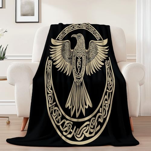 Kuscheldecke mit Abstrakt Runen Adler Drucken, Schwarz Gelb Weich Atmungsaktiv Überwurf 220 x 240 cm für Frauen Kinder Schlafzimmer Wohnzimmer - Pflegeleicht für Bett Couch Sofa Stuhl Büro Kuscheldecke mit Abstrakt Runen Adler Drucken, Schwarz Gelb Weich Atmungsaktiv Überwurf 220 x 240 cm für Frauen Kinder Schlafzimmer Wohnzimmer - Pflegeleicht für Bett Couch Sofa Stuhl Büro von Generisch