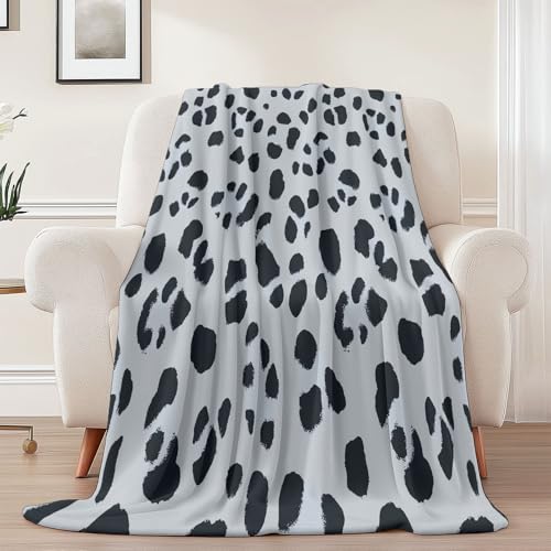 Kuscheldecke mit Einfach Illustration Leopardenmuster Drucken, Grau Schwarz Weich Atmungsaktiv Überwurf 100 x 130 cm für Kinder Schlafzimmer Wohnzimmer - Pflegeleicht für Bett Couch Sofa Stuhl Büro Kuscheldecke mit Einfach Illustration Leopardenmuster Drucken, Grau Schwarz Weich Atmungsaktiv Überwurf 100 x 130 cm für Kinder Schlafzimmer Wohnzimmer - Pflegeleicht für Bett Couch Sofa Stuhl Büro von Generisch