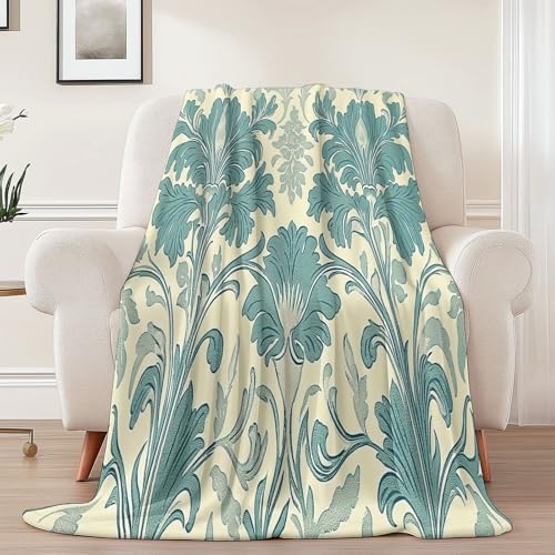 Kuscheldecke mit Retro Traditionell Weinreben Drucken, Hellgelb Türkis Weich Atmungsaktiv Überwurf 220 x 240 cm für Frauen Kinder Schlafzimmer Wohnzimmer - Pflegeleicht für Bett Couch Sofa Stuhl Büro Kuscheldecke mit Retro Traditionell Weinreben Drucken, Hellgelb Türkis Weich Atmungsaktiv Überwurf 220 x 240 cm für Frauen Kinder Schlafzimmer Wohnzimmer - Pflegeleicht für Bett Couch Sofa Stuhl Büro von Generisch