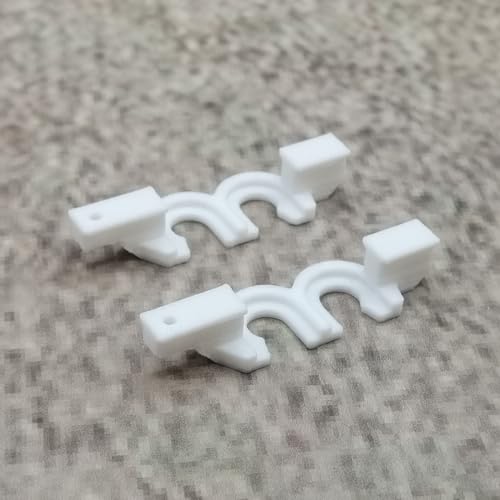 L-3D Gleiter 2 Stck Rollenhalter Weiss Ersatzteil für IKEA Kvartal Laufleiste Gardinenschiene (Weiss) von Generisch