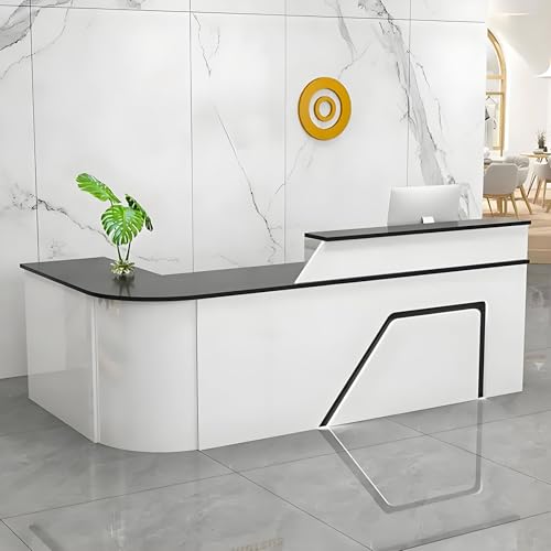 L-Form Empfangstheke mit integrierten Lichtern, moderner Rezeption für Lobby & Checkout, stilvoller Kassierer-Schreibtisch für Geschäfte L-Form Empfangstheke mit integrierten Lichtern, moderner Rezeption für Lobby & Checkout, stilvoller Kassierer-Schreibtisch für Geschäfte von Generisch