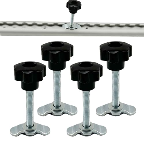 L Track Schiene, L-Schienen Lasche Gewindestift Mutter Befestigung, Ergonomisch Geformte Schienenersatzteile Für LKW Auto Garage L Track Schiene, L-Schienen Lasche Gewindestift Mutter Befestigung, Ergonomisch Geformte Schienenersatzteile Für LKW Auto Garage von Generisch