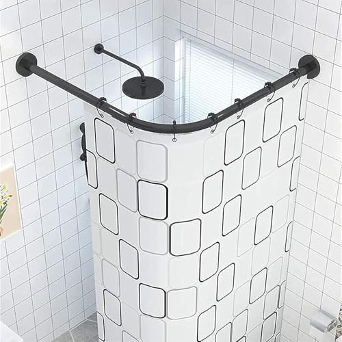 L-förmige Duschvorhangstange, robust und rostbeständig, perfekt für Badezimmer und Umkleideräume, einfache Installation, Hängestange L-förmige Duschvorhangstange, robust und rostbeständig, perfekt für Badezimmer und Umkleideräume, einfache Installation, Hängestange von Generisch