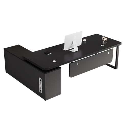 L-förmiger Chefschreibtisch mit Schrankaufbewahrung – Moderner Eckschreibtisch mit integriertem Kabelmanagement für Home Office L-förmiger Chefschreibtisch mit Schrankaufbewahrung – Moderner Eckschreibtisch mit integriertem Kabelmanagement für Home Office von Generisch